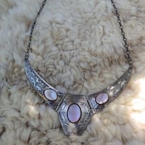 Vintage Silver and pearl handmade necklace